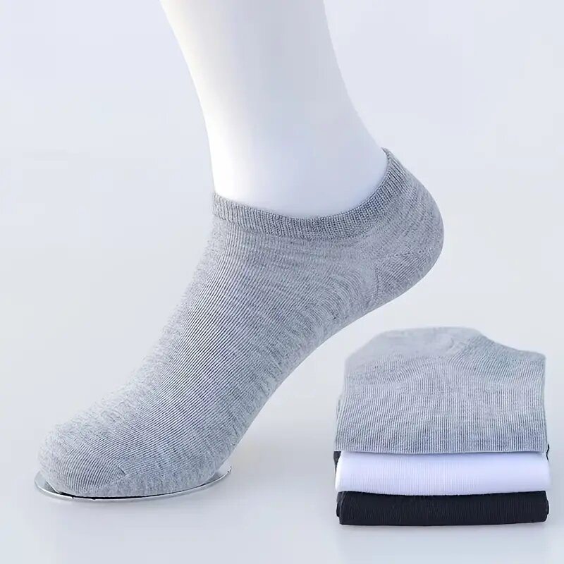 1/5 Pairs Low Cut Men Women Socks Solid Color Spring Summer Breathable Sports Socks Male Short Ankle Socks