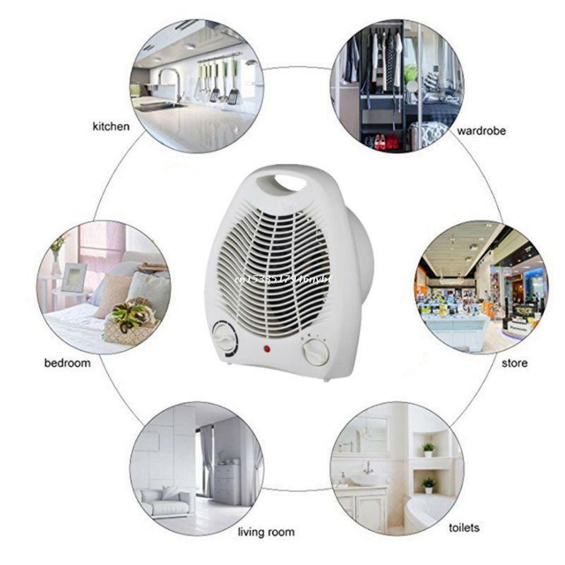 Pemanas Portabel dengan Mode Pendinginan & Pemanasan untuk Penggunaan Pribadi Di Rumah Kantor, Dropship Putih