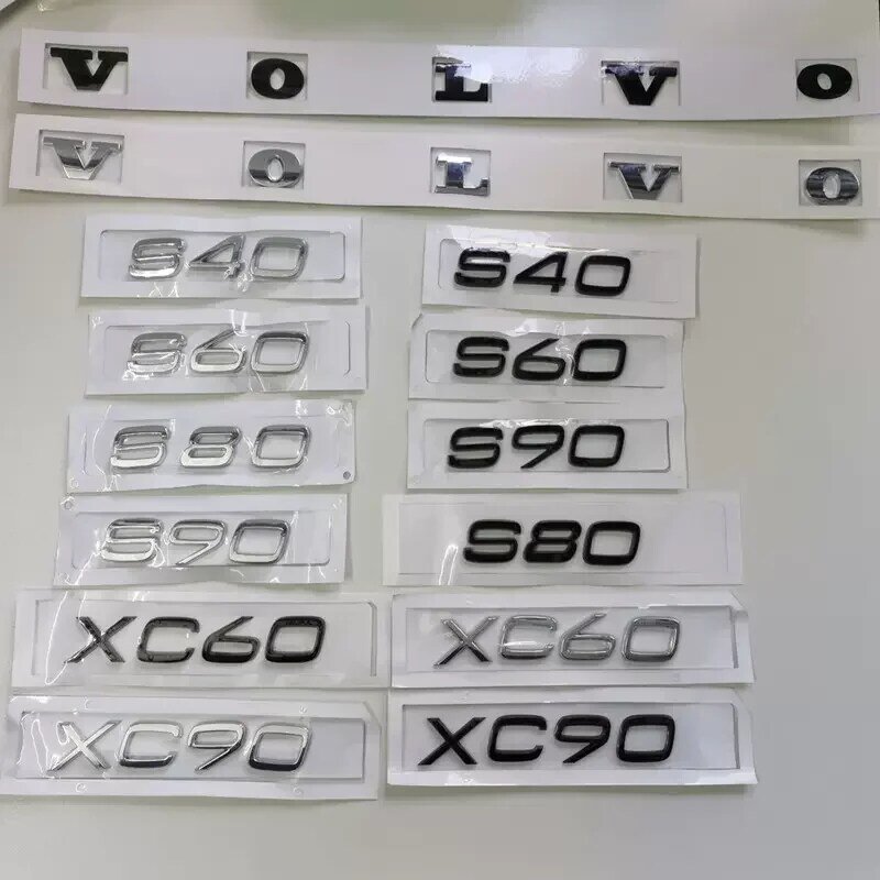 車の3D文字ステッカー,トランクのロゴ,ボルボxc60,xc90,s60,s80,s60l,v40,v60,t5,t6,awdに適しています