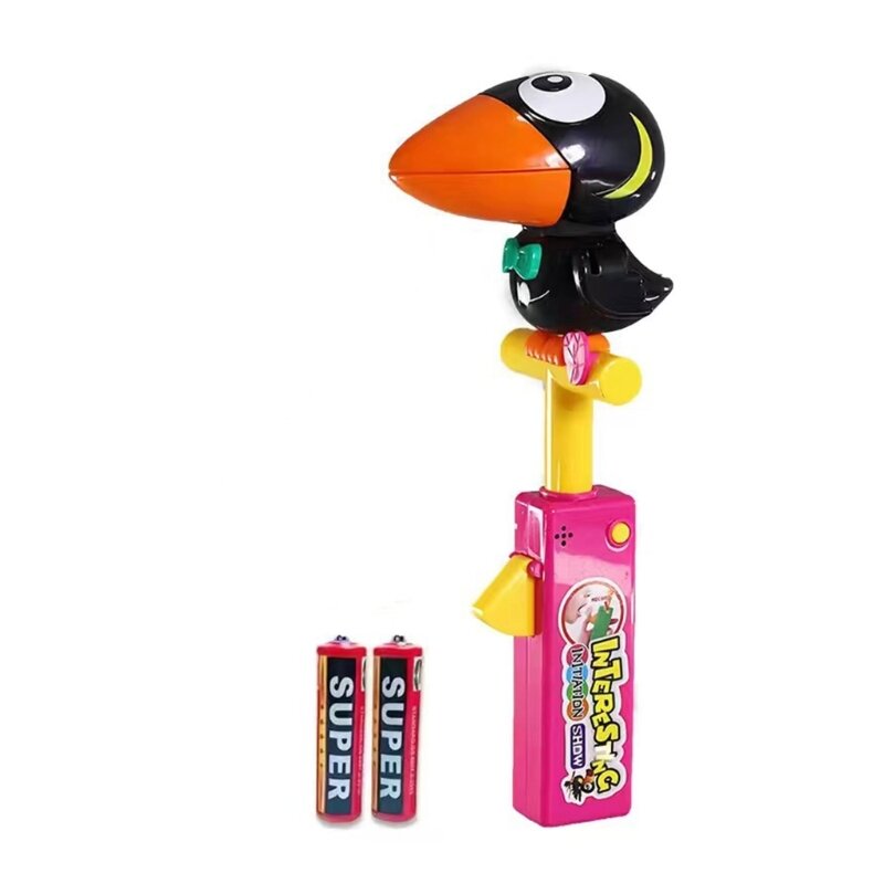Adorável brinquedo de pássaro falante Horas de entretenimento para crianças Brinquedo educativo que imita voz de corvo para
