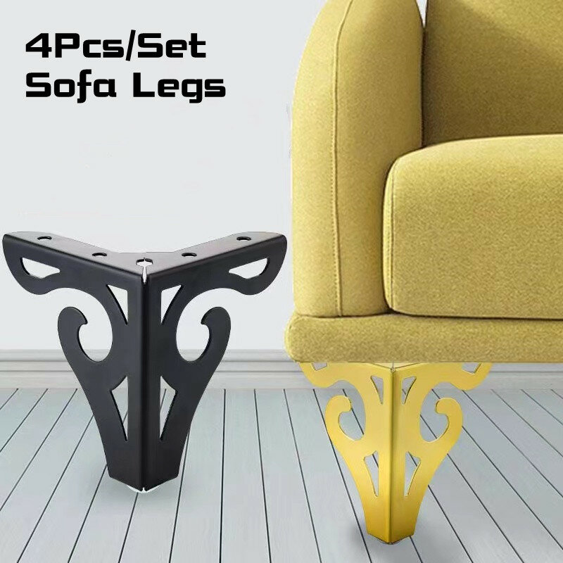 4 sztuk/zestaw 1/10/12 cm Metal Hollow Carving nóżki do mebli sprzęt Sofa stóp szafka stolik przy łóżku nogi ze śrubami