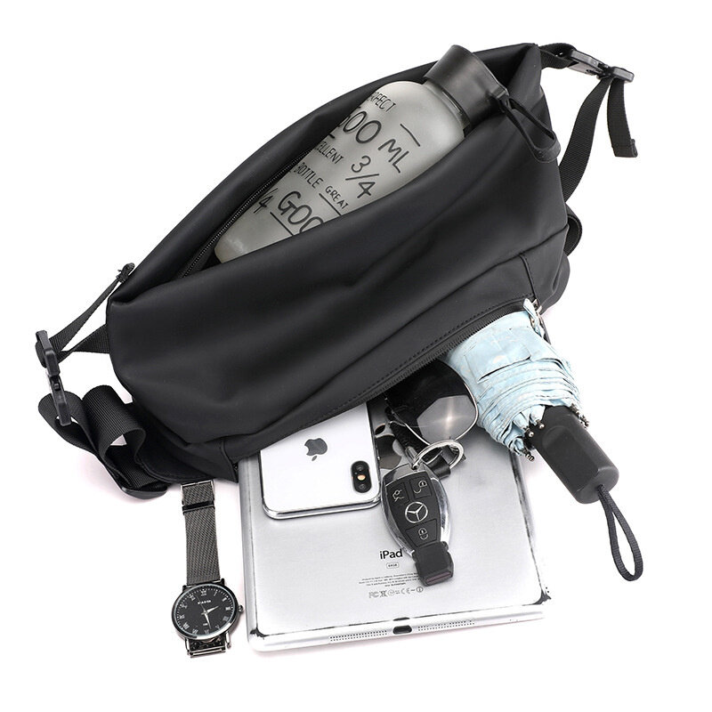 Новая трендовая Мужская нагрудная сумка Haoshuai, модная повседневная сумка через плечо, многофункциональная водонепроницаемая сумка-мессенджер