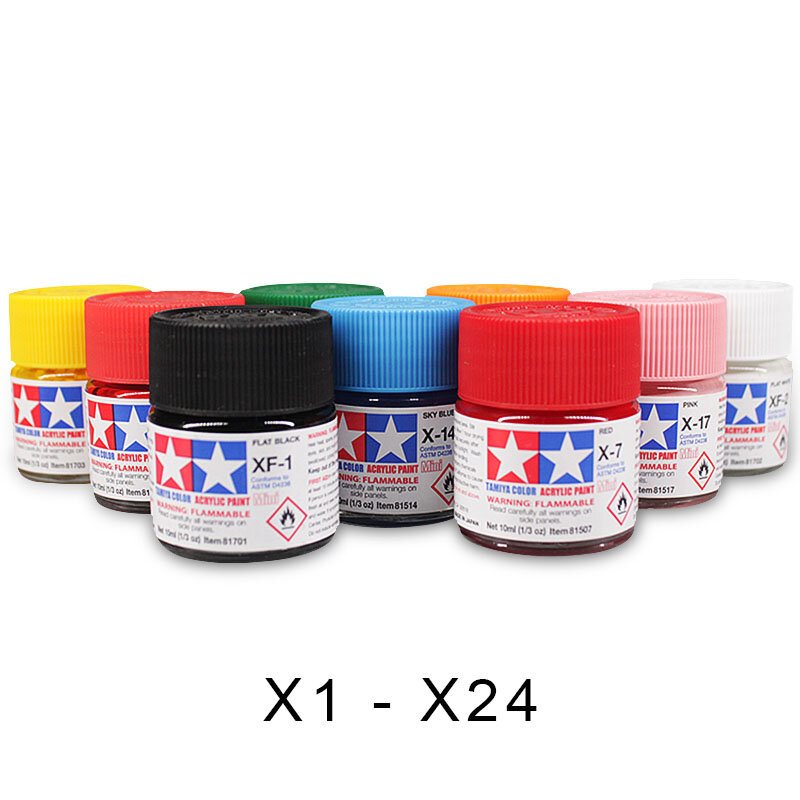 タミヤX1-X24-モデルペイント,アクリル絵の具光沢シリーズ,11 ml