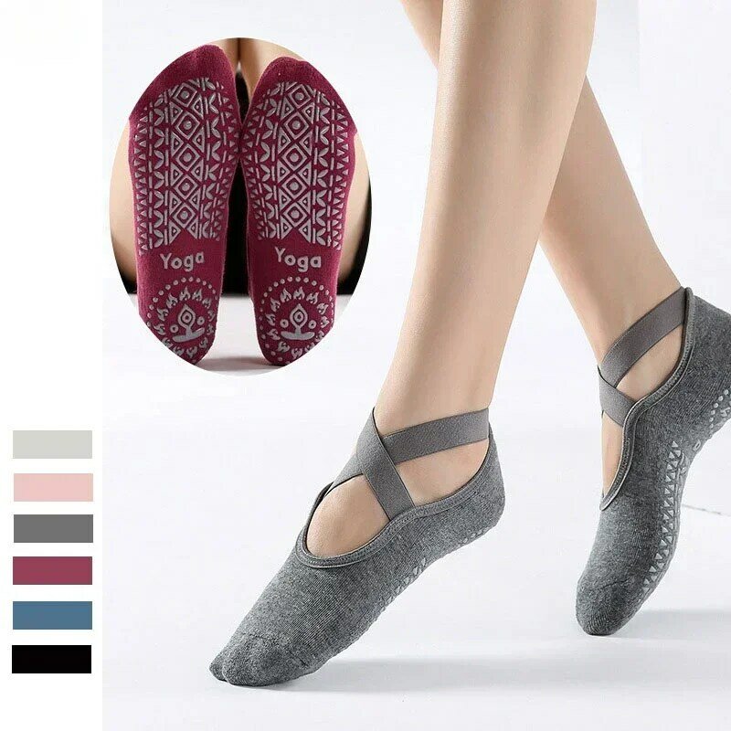 LO Boat Socks Soft Breathable Fitness with Floor Socks Indoor Non-slip Sports Socks Design Yoga Accessories