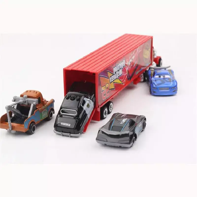 6-7 buah/set mobil Disney Pixar 3 pencahayaan truk Mcqueen paman Jackson Storm 1:55 Diecast Model mobil logam mainan anak laki-laki hadiah Natal