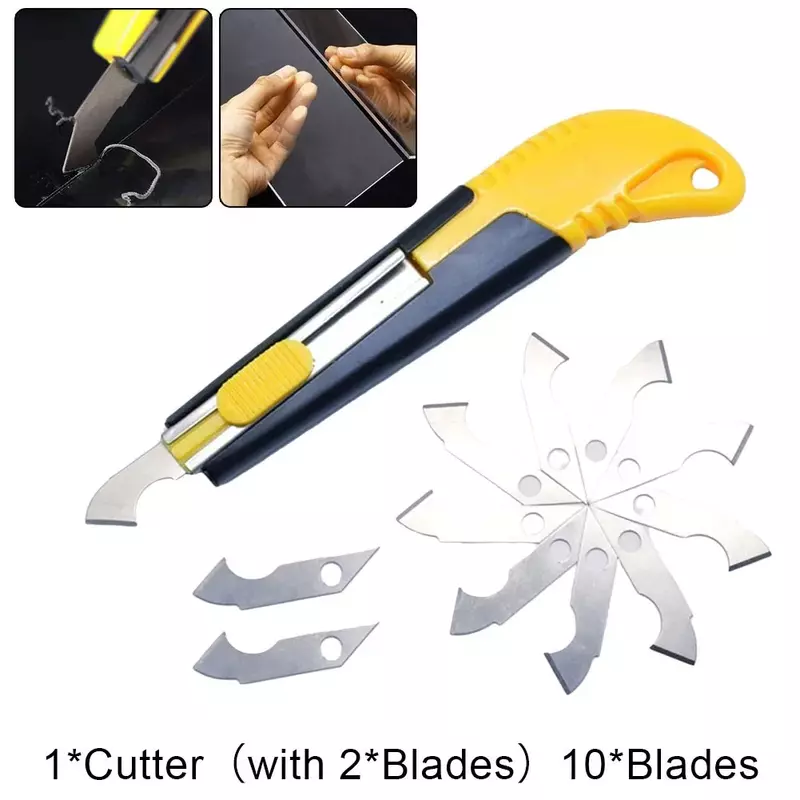 Acryl Plastic Vel Cutter Snijden Balde + 10 * Blade Set Handmatige Pers-Pex Cutter Multifunctionele Snijden blade Haak Snijgereedschap
