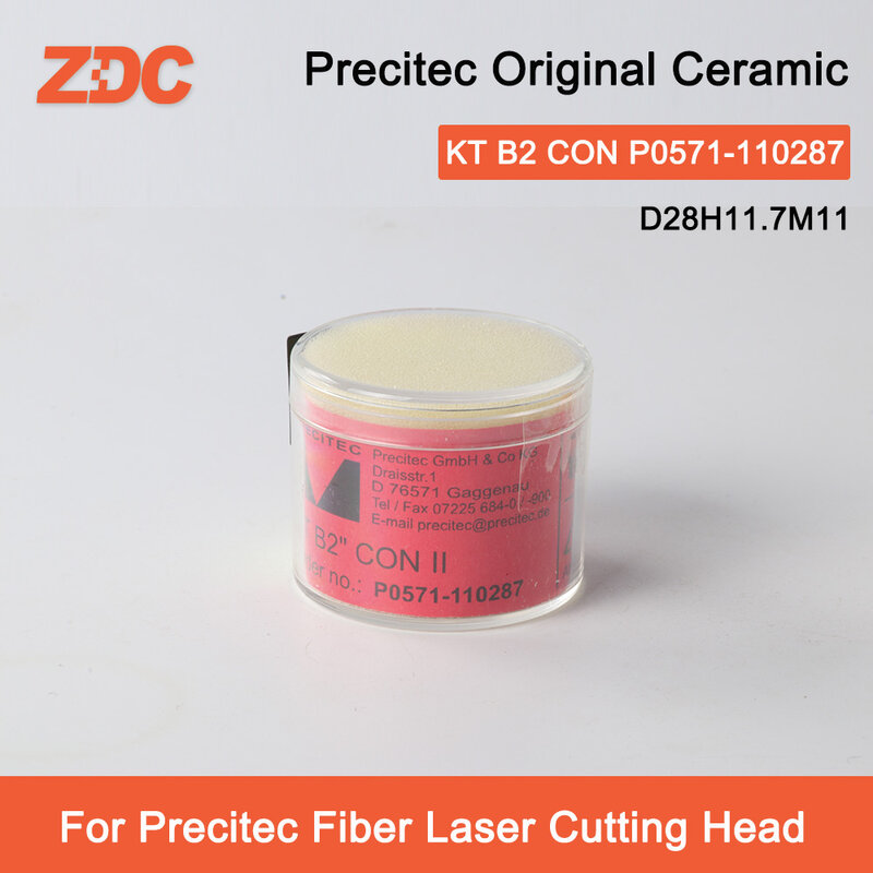 Precitec-Soporte de boquilla de cerámica Original, P0571-110287 para cabezal de corte láser de fibra Precitec, D28HM11, 10 Uds./lote