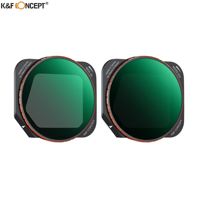 K & F Concept Drone Filter Kit, lentes ND variáveis, filtros configurados para DJI Mavic 3 Classic ND2-32 1-5 Pára & ND32-512 5-9 Pára a câmera