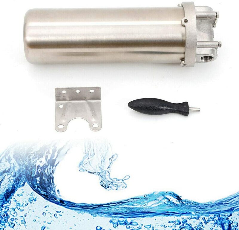 Корпус фильтра для воды из нержавеющей стали 304, сверхмощный, картриджи 10 дюймов, 3/4 дюйма Npt