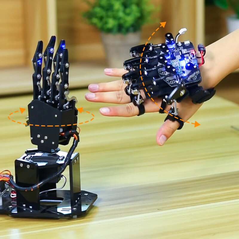 Hiwonder Роботизированный ручный бионический робот соматосенсорный с открытым исходным кодом uHand2.0 Arduino/ STM32 Программирование
