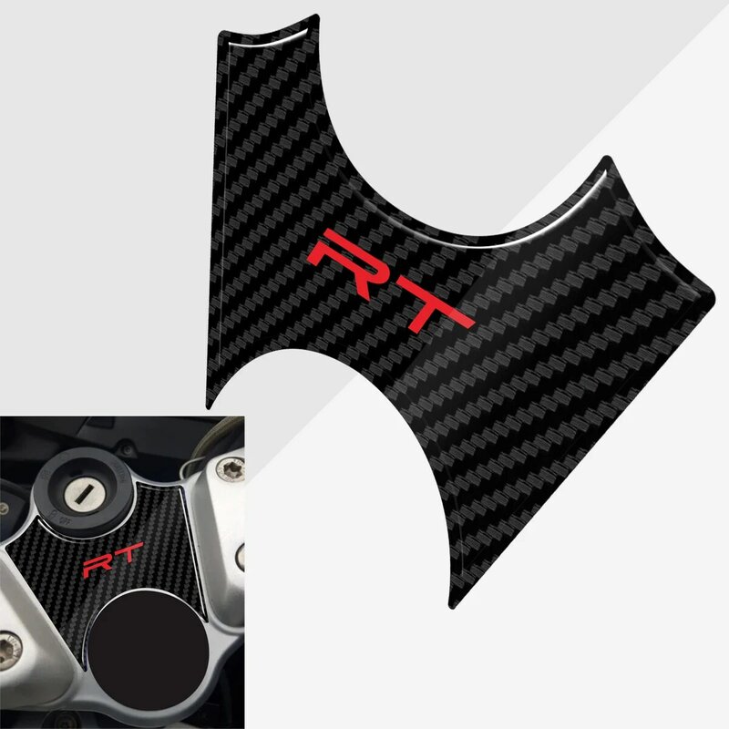 Pegatinas de resina 3D para motocicleta, carcasa de fibra de carbono con Triple abrazadera superior para Bmw R1200RT R1200 RT R 1200 RT 2010 2011 2012 2013