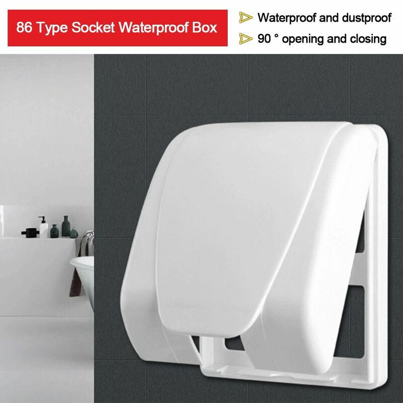 Wall-mounted Switch Protective Cover Plastic 86 Type Protection Socket Self-Adhesive Socket Waterproof Box Wall