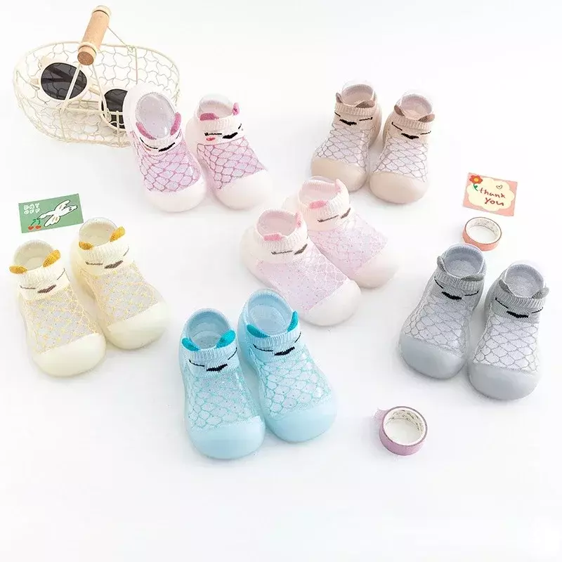 Baby toddler shoes summer baby shoes soft bottom non-slip indoor boys and girls mesh shoes 0-1 years old toddler sandals