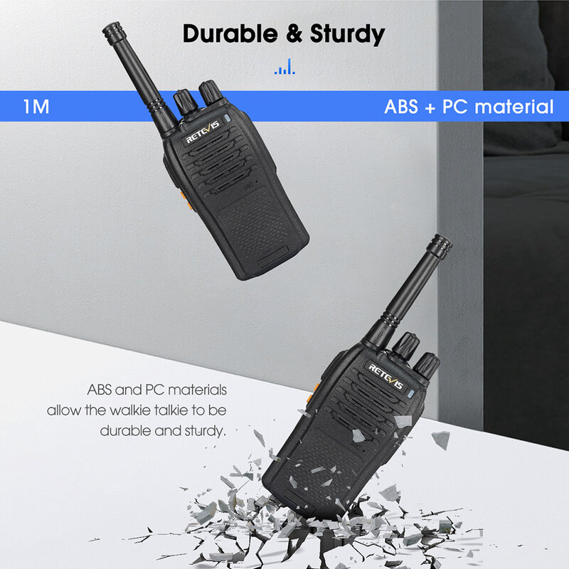 Walkie Talkie 4pcs RETEVIS RB668 PMR446 FRS Two Way Radio Type-C Charger Portable Walkie-talkies for Hotel Restaurant