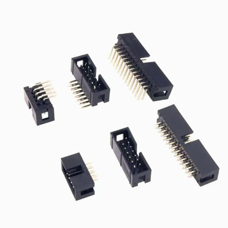 10PCS DC3 6P/8P/10P/14P/16P/20P/30P/34P/40P 2.54mm konektor Header soket ISP pria Double-spaced lurus jarum lengkung