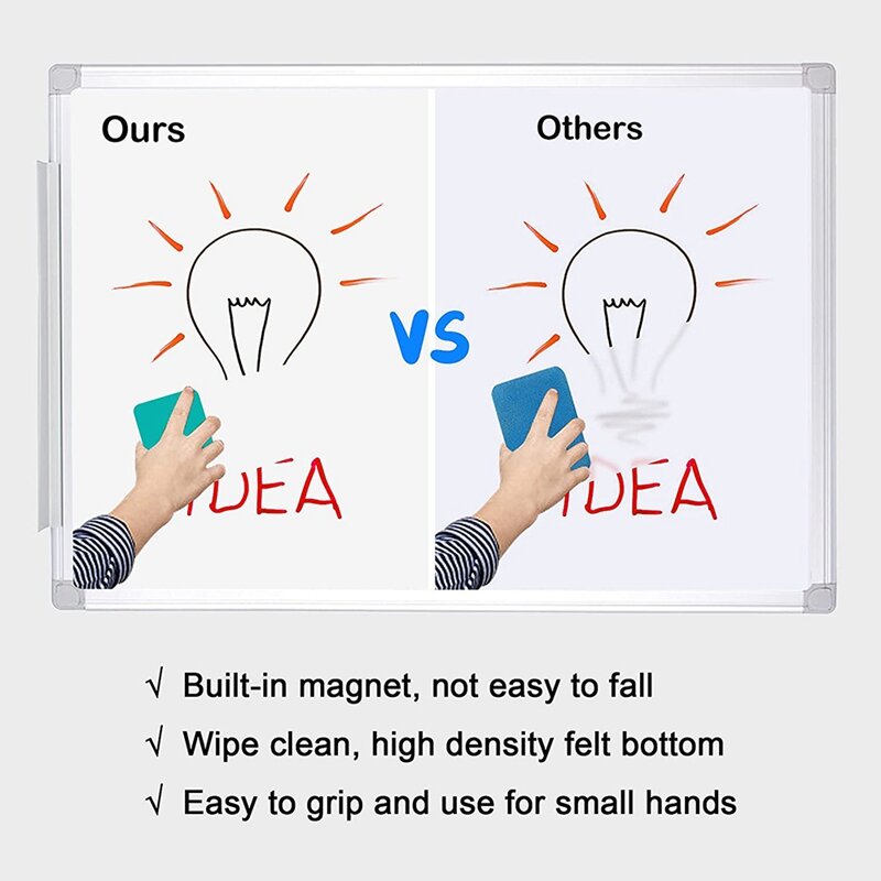 محايات مسح جاف صغيرة ، محايات جافة سبورة بيضاء مغناطيسية ، منظف سبورة ، ممسحة للأطفال والفصول الدراسية ، 2X2 في ، 48 عبوة