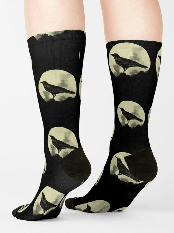 Crow calcetines geniales para hombre y mujer, medias de fútbol, ideas para regalo de San Valentín