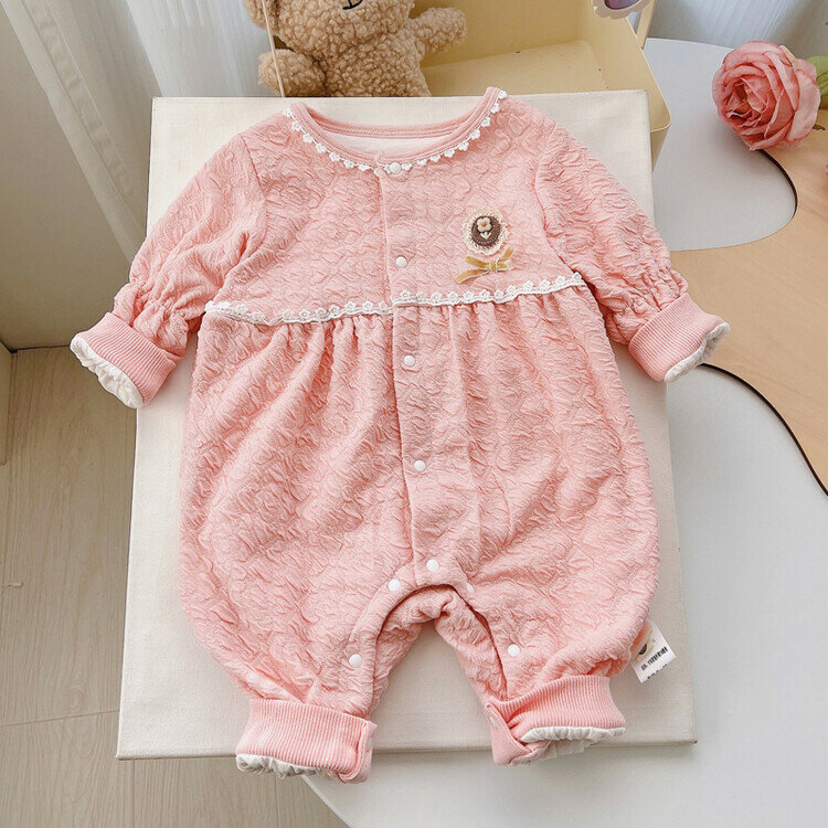 Jenny&Dave Baby Spring Clothes Girl Baby Harper Full Moon Princess Clothes Hundred Days Newborn Bodysuit Outgoing Climbing Cloth