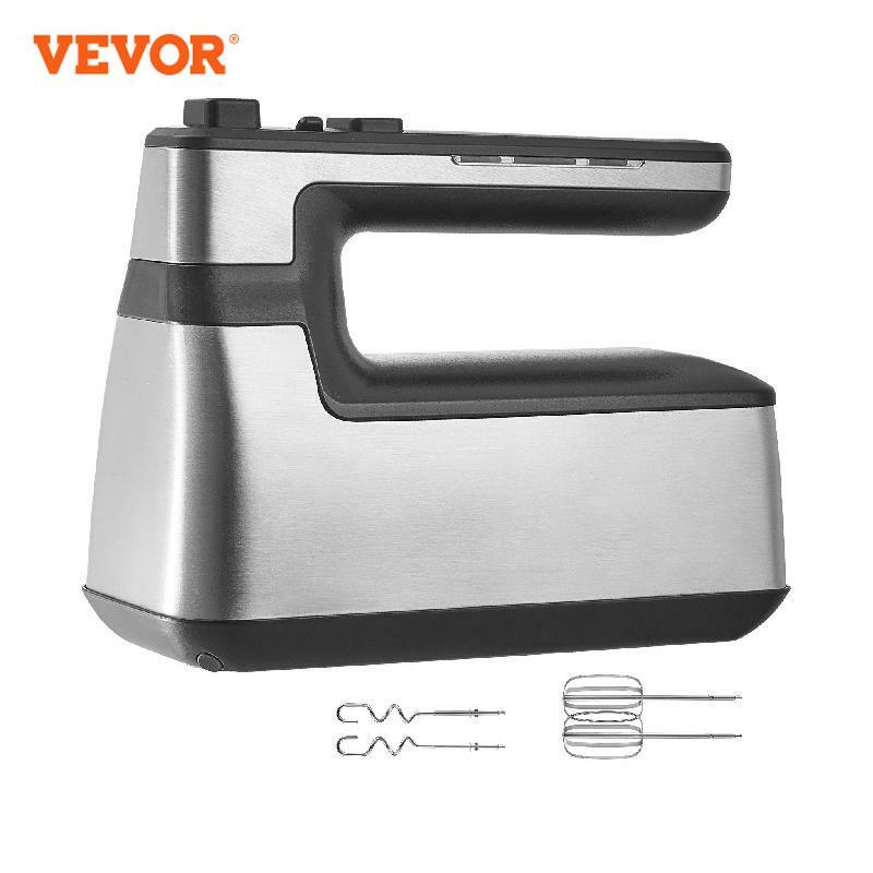 VEVOR-Cordless elétrica Mão Mixer, Contínuo, Variável, Handheld, com Turbo Boost Batedores, Dough Storage Bag, 100W