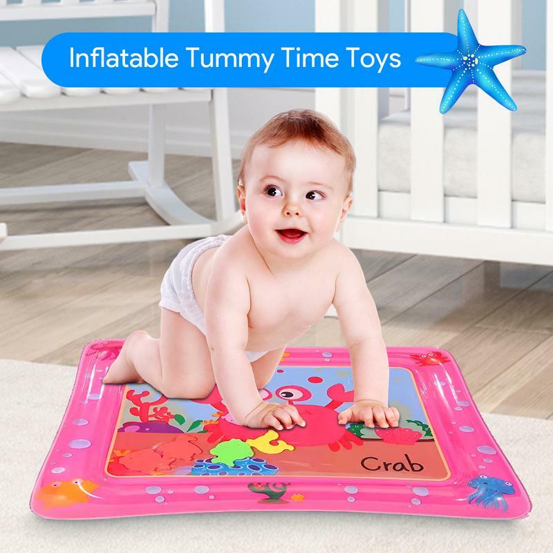 Thickened Foldable Play Mat Inflatable Tummy Cushion Soft Leak-proof Cushion Inflatable Patting Cushion Thickened Crawling Mat