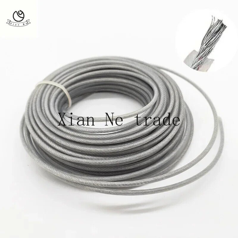 2.0/2.4/2.7/3.0mm Trimmer Steel Nylon Wire Rope Cord Line Strimmer Brushcutter Long Round Roll Grass Replacement Wire About 15m