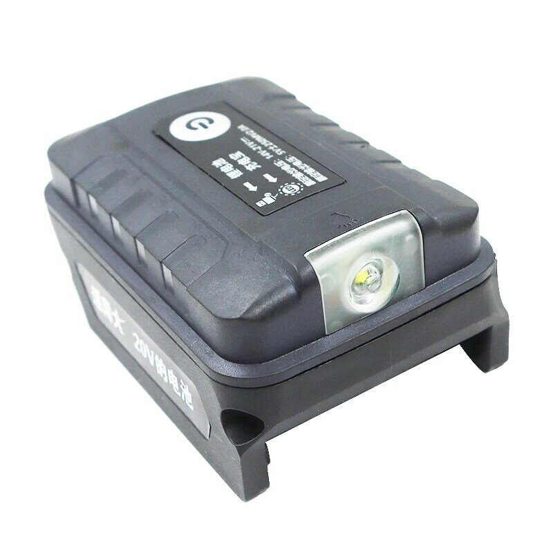 Adattatore LED lampada a luce torcia torcia caricatore per telefono cellulare USB per batteria agli ioni di litio da 20V batteria al litio per auto