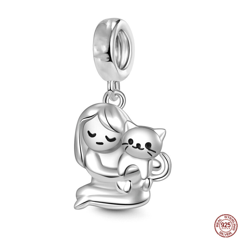 Hot 925 Sterling Silver Baby Feeding Bottle Pacifier Mother And Son Charm Bead Fit Original Pandora Bracelet DIY Jewelry Gift
