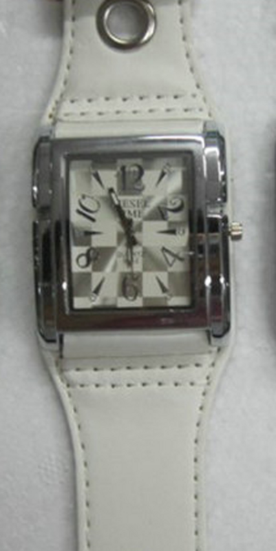 女性と女の子のための革の腕時計,大きなダイヤルを備えた長方形の時計