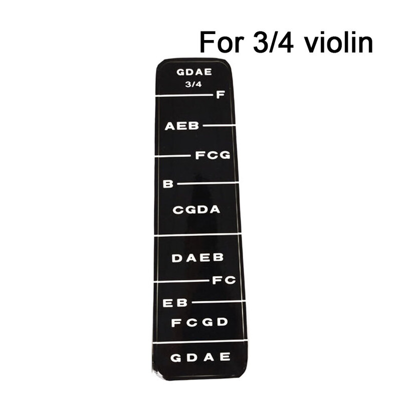 초보자용 바이올린 지판 스티커, 바이올린 1/8-4/4, 14x4x1cm, 블랙 지판 스티커, 신제품