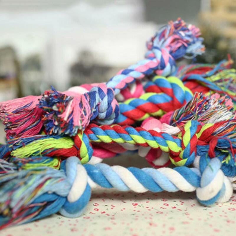 Cotton Pet Supplies Funny Braided Anti Bite Toy Dog Puppy Double Knot Rope Chew Dog accessories juguetes para perro
