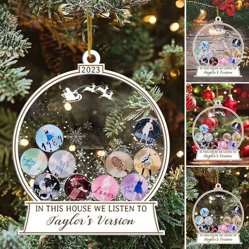 Taylor Christmas Ornament Pendants Taylor's Version Pendants Christmas Decoration Cute Singer Taylor Album Decoration Gifts