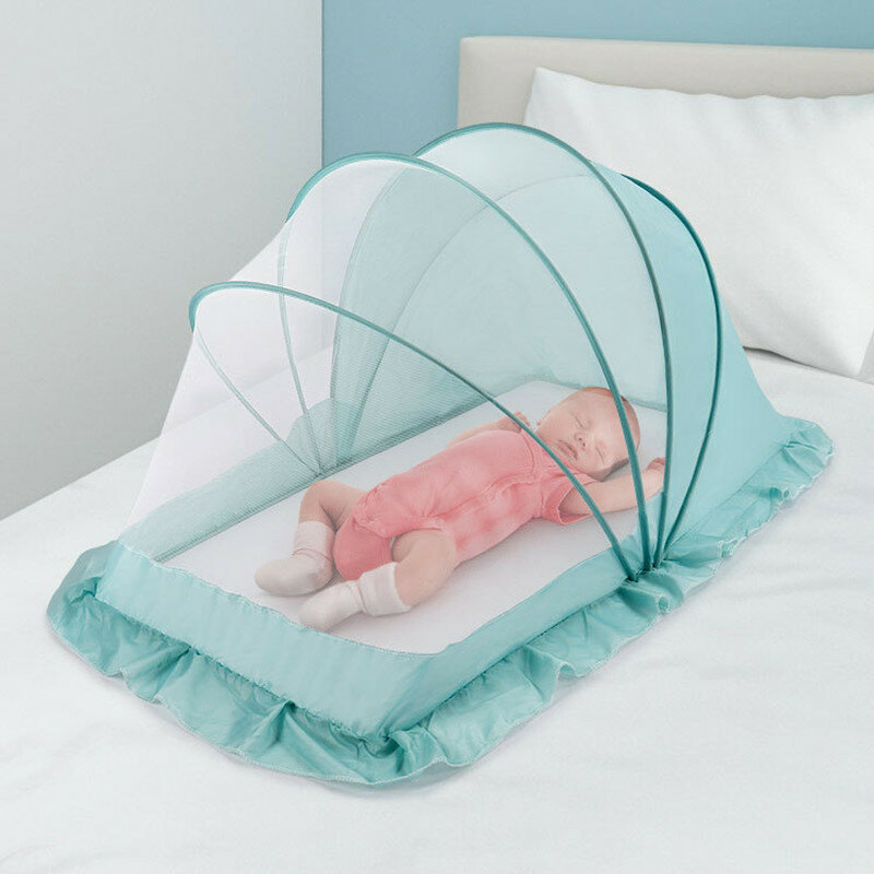 Crib Mosquito Net Encrypted Children Yurt Free Installation Portable Foldable Cribs Tent Cradle Bed Sleeping Pad москитная сетка
