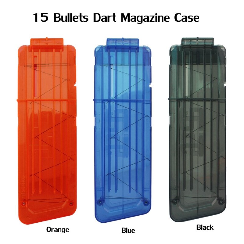 Toy Gun Bullet Clip Gun Accessories Kids Gift 15 Reload Clip Magazines Round Soft Bullet Clip Darts