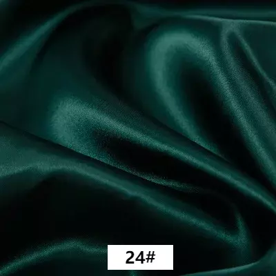 Tecido de imitação de cetim de seda, Forro, Material para costurar vestidos, Cortina, Preto sólido, Branco, Azul, Ouro, Verde, 3 m, 5 m, 10m