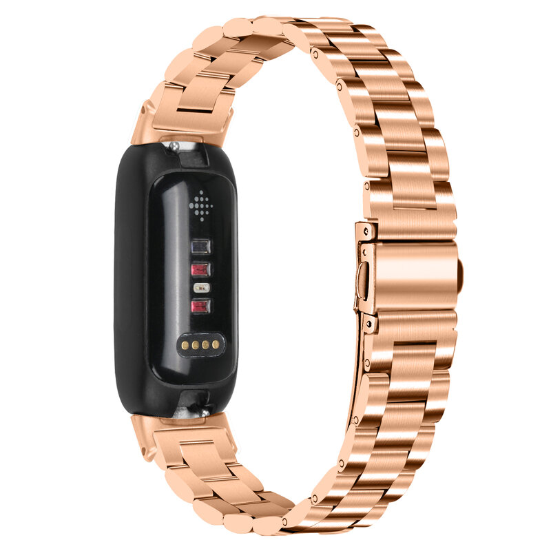 Luxe Roestvrijstalen Band Voor Fitbit Inspireren 3 Band Horlogeband Armband Voor Fitbit Inspireren 3 Riem Polsband Vervanging