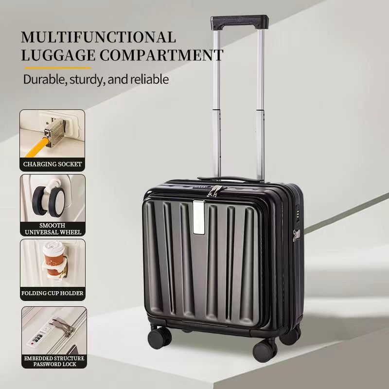 Caixa de viagem multifuncional, bagagem com abertura lateralmente 18 Polegada senha, alta qualidade