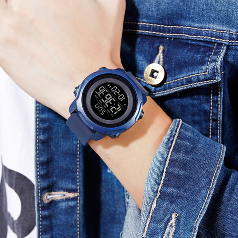 Relógio esportivo eletrônico infantil, relógio digital, Time View Time Wear, Daily UseThe Watch, tem um design elegante de mostrador redondo