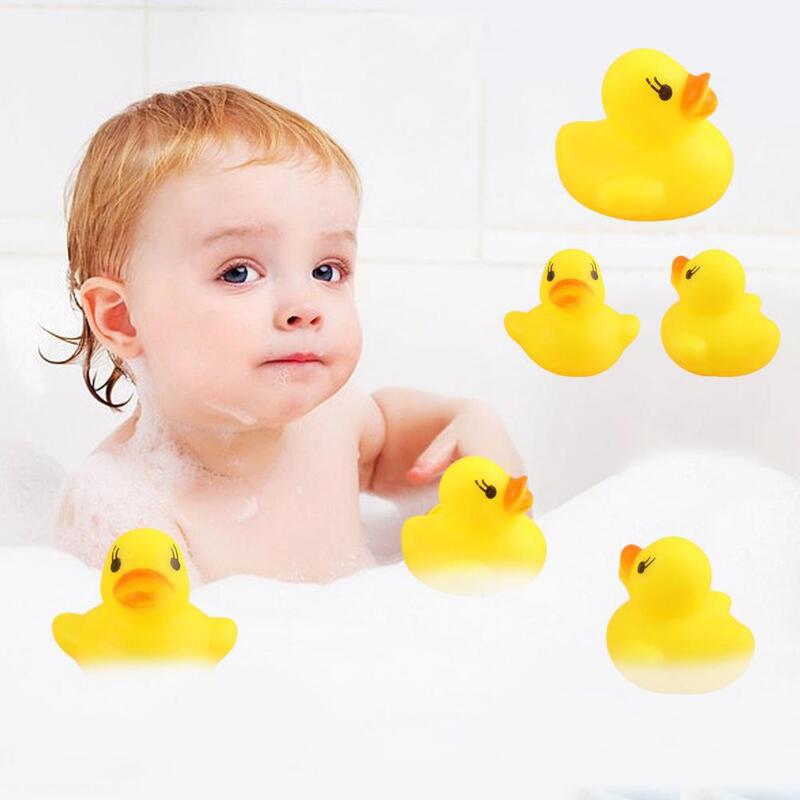 Juguete de pato de baño con sonido para niños pequeños, chirriante juguete de pato, juego de baño para niños, audición para el hogar