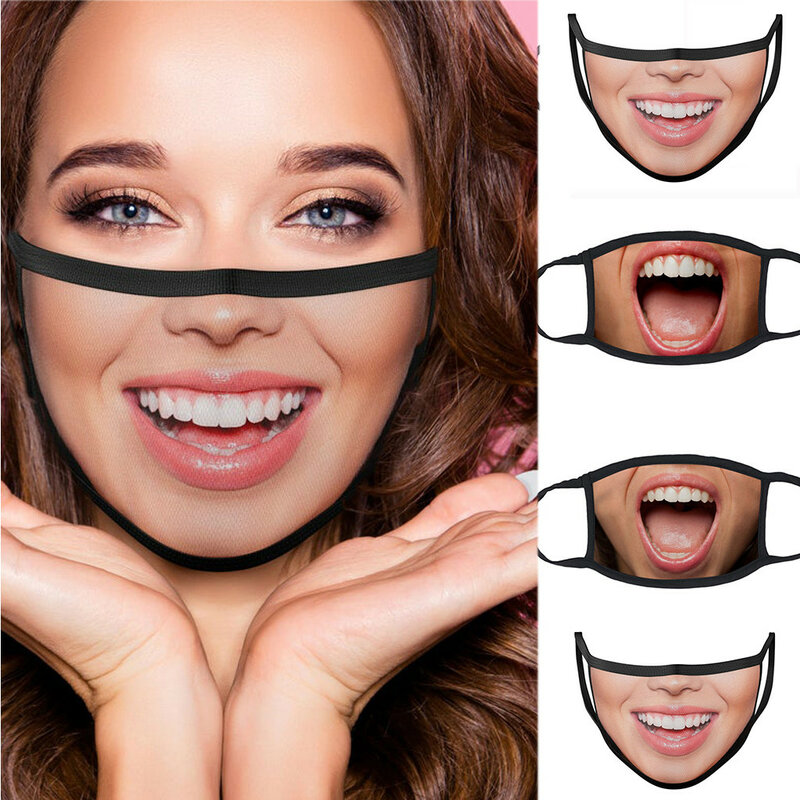 Interesting Expressions Printing Comfortable Adult Women'S Masks Reusable And Washable Mask Odorless And Irritation-Free Mask