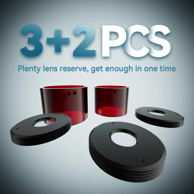 SCULPFUN S9 표준 렌즈, 아크릴 커버 2 개, 투명 오일 방지 및 연기 방지, 쉬운 설치, 3 개
