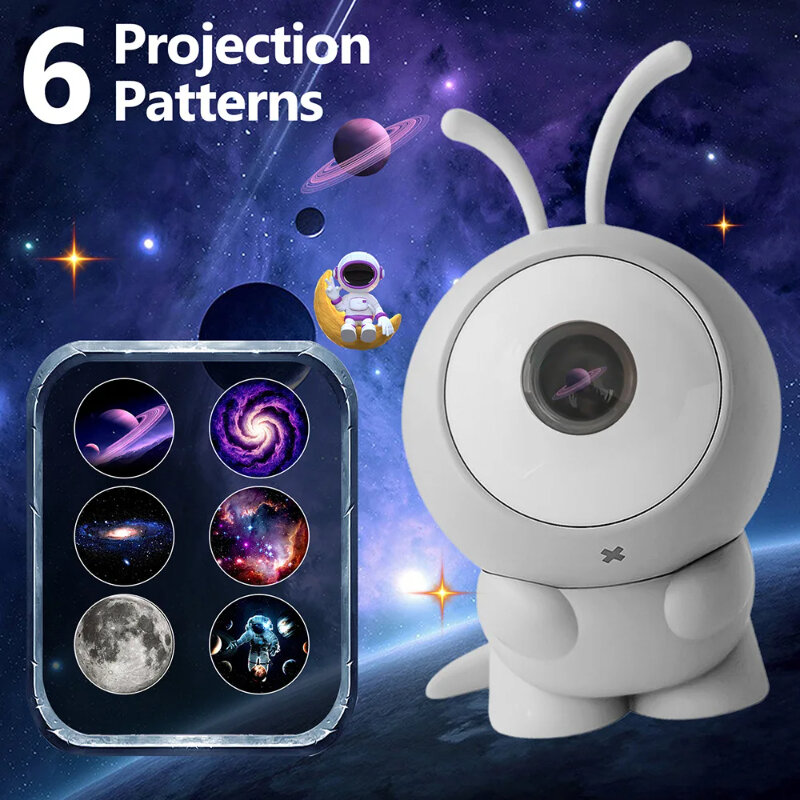 6in1 LED Planetarium Starry Sky Night Lights Rechargeable Galaxy Projector Lights Rotating Constellation Projector Lamp Decor