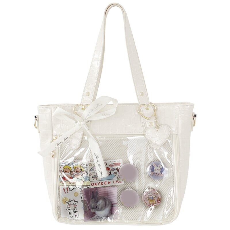 Unterarmtasche Transparente Tasche Modetasche PU-Handtaschen Umhängetaschen Umhängetaschen Tragetasche für Frauen Mädchen 066C