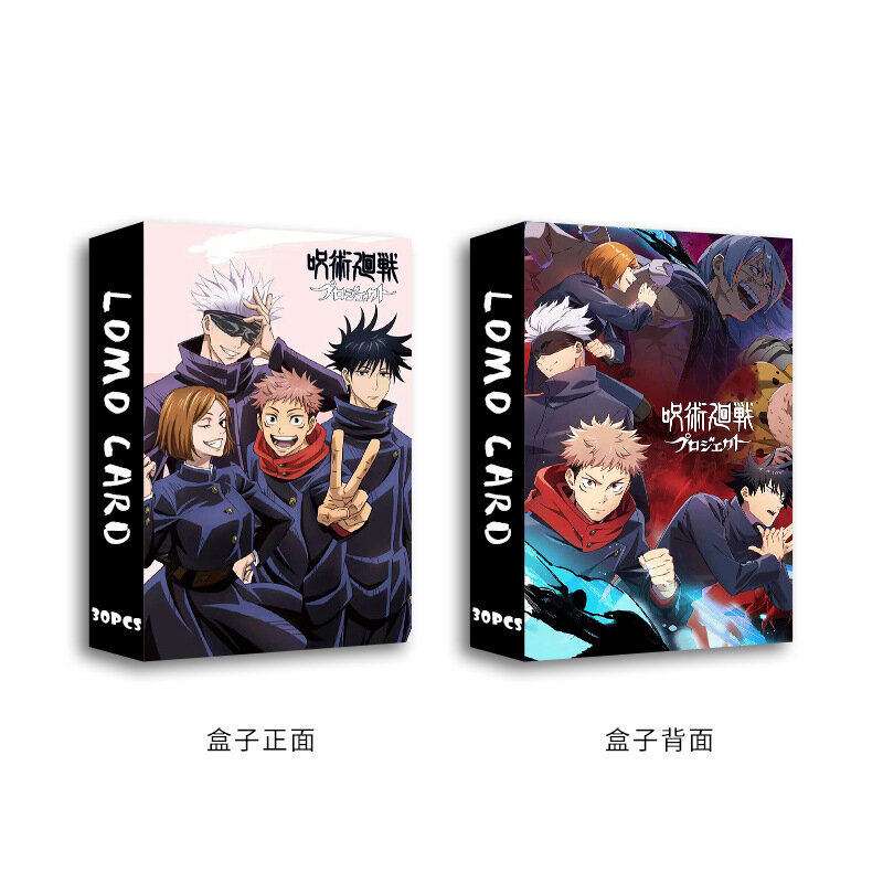 Jujutsu Kaisen-Tarjeta Lomo de Anime japonés, 1 paquete/30 juegos de cartas de piezas con postales, Mensaje, foto, regalo, colección de juegos para fanáticos