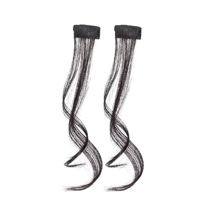 Frange à air synthétique de style français pour femmes, faux morceau de cheveux, extensions de cheveux à clipser, mélange de cheveux, postiche à frange