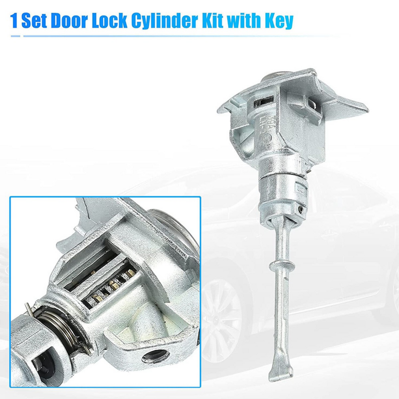 Cylinder kunci pintu depan silinder dengan 2 tombol untuk Hyundai Sonata 2009-2014 perakitan kunci sekunder pengemudi kiri