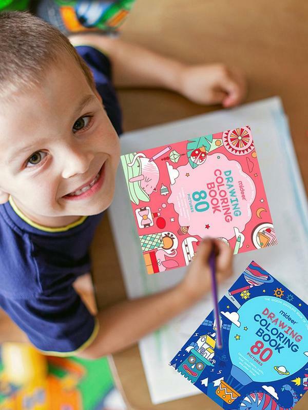 Livro de Desenho e Colorir para Crianças, Brinquedos Educativos para Aprendizagem Precoce, Tinta Alimentar, Presente Artesanato, Prática