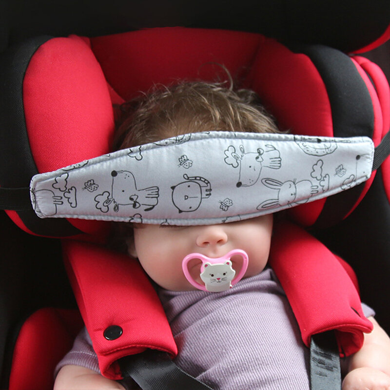 Soporte de cabeza de asiento de coche para bebé, cinturón de sujeción para cochecito de niños, Corralitos ajustables para niño y niña, posicionador de sueño, almohadas de seguridad para bebé