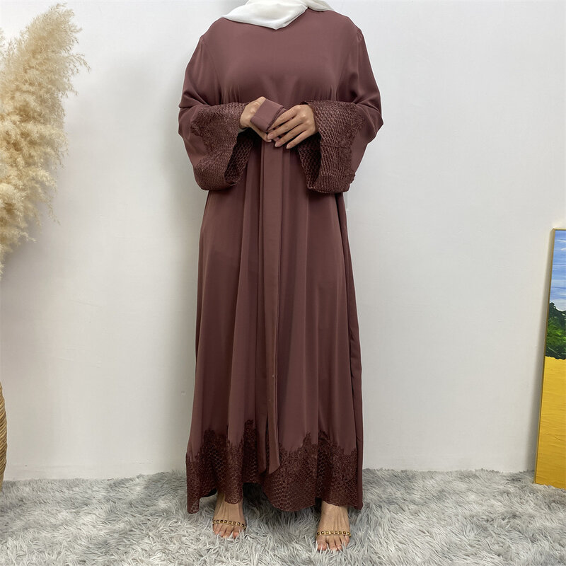Caftano Abaya Eid Ramadan donne musulmane Maxi vestito abbigliamento islamico Dubai turchia Robe arabo Jalabiya cintura Abaya Musulman caftano