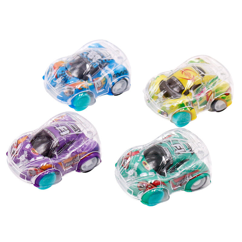 PinMiFiller-Mini paquet de cadeaux de prix de salle d'irritation de carnaval, dos de nervure transparente, jouets de voiture, faveurs de fête d'anniversaire pour enfants, 10 pièces