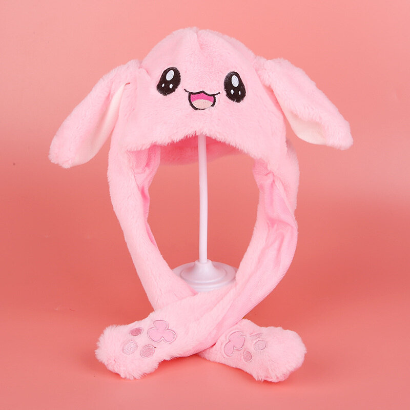 Plush Pokémon Bunny Ears Hat para crianças, luminoso, sem chapéu, luz movente, adorável, engraçado, brinquedo, presentes de Natal, Pikachu